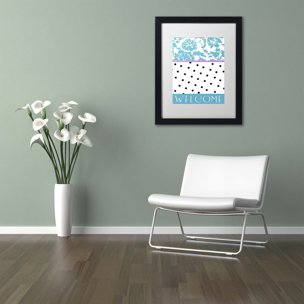 Color Bakery Teal Dots Black Wooden Framed Art 18 x 22 Inches Image 2