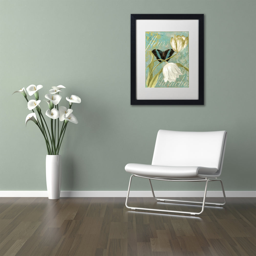 Color Bakery White Tulips Black Wooden Framed Art 18 x 22 Inches Image 2