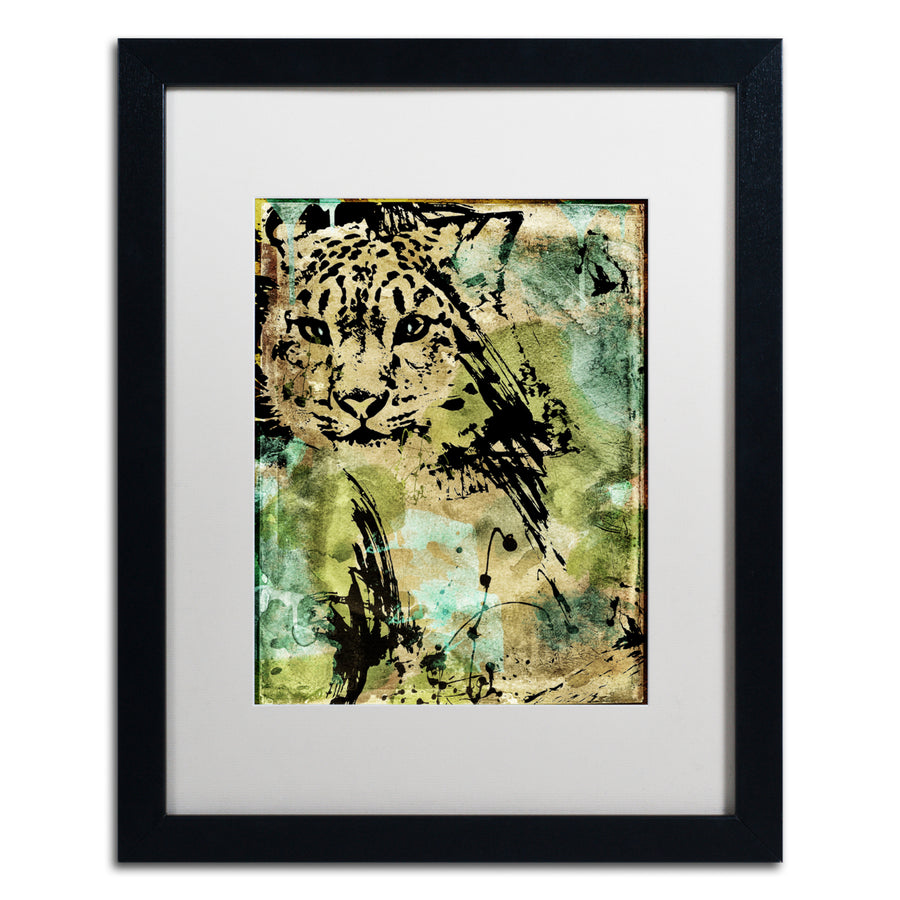 Color Bakery Leopard Ink Black Wooden Framed Art 18 x 22 Inches Image 1