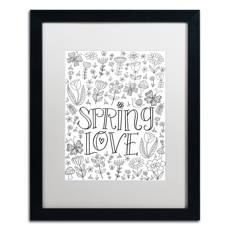 Elizabeth Caldwell Spring Love Black Wooden Framed Art 18 x 22 Inches Image 1