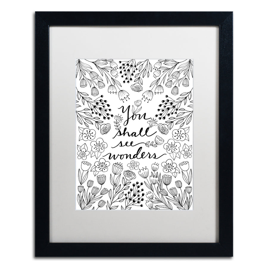 Elizabeth Caldwell You Shall See Wonders BW Black Wooden Framed Art 18 x 22 Inches Image 1