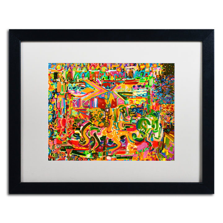 Josh Byer Electric Carnival Black Wooden Framed Art 18 x 22 Inches Image 1