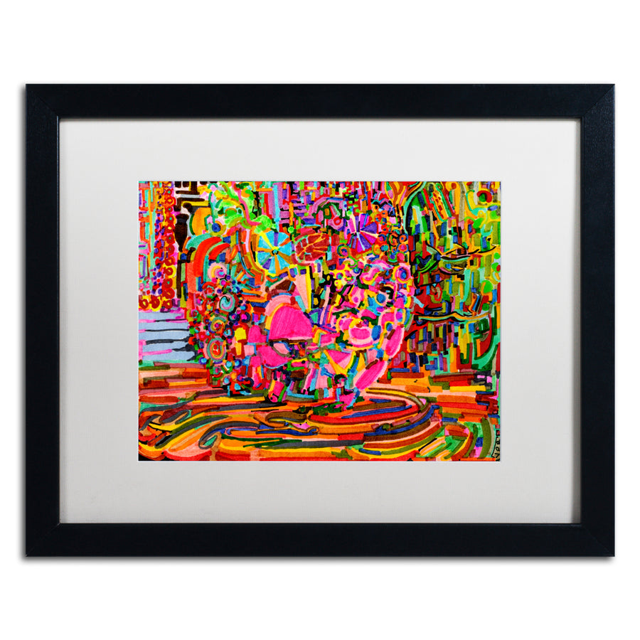 Josh Byer Nude Woman As A Bowl Of Fruit Black Wooden Framed Art 18 x 22 Inches Image 1