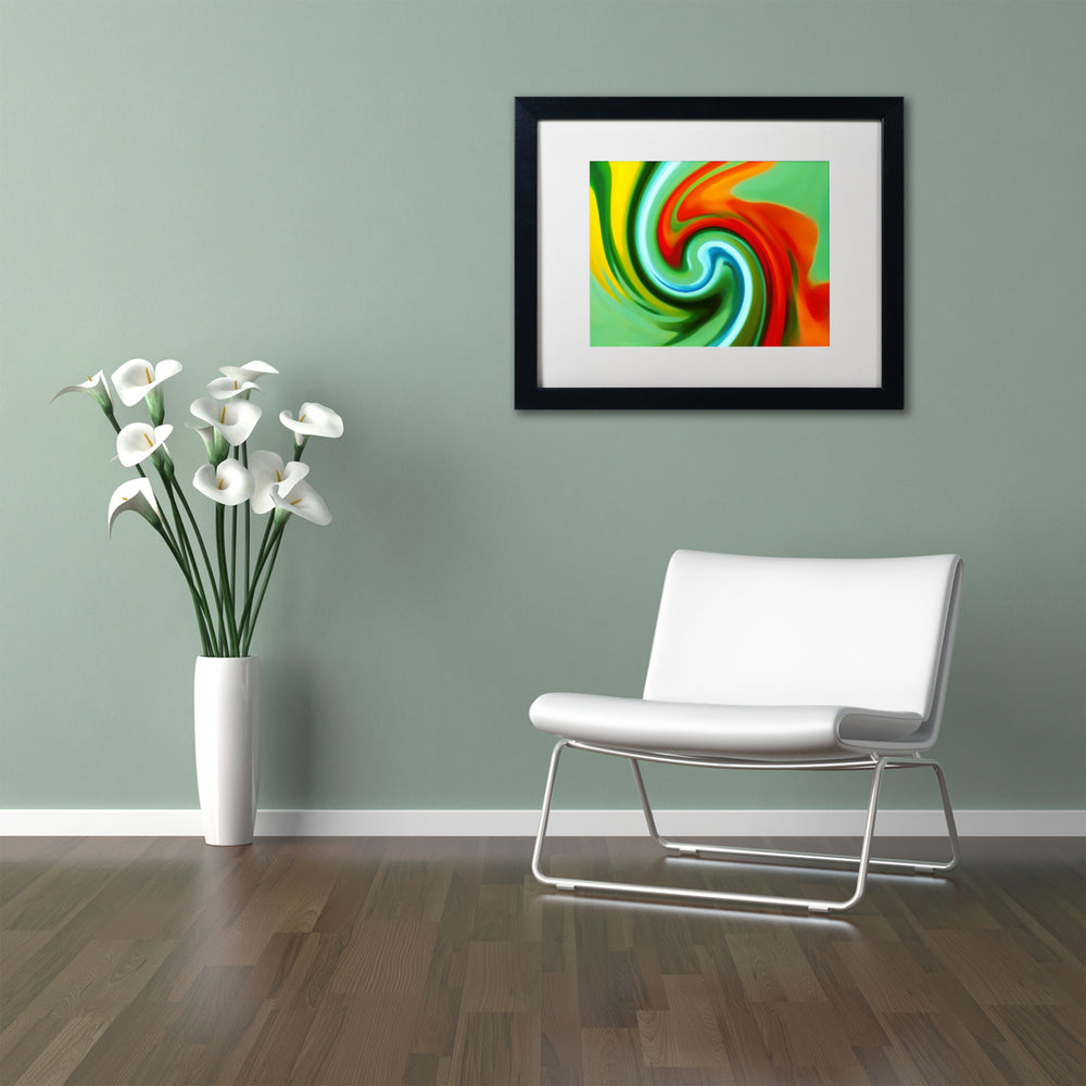 Amy Vangsgard Abstract Flower Unfurling 2 Black Wooden Framed Art 18 x 22 Inches Image 2