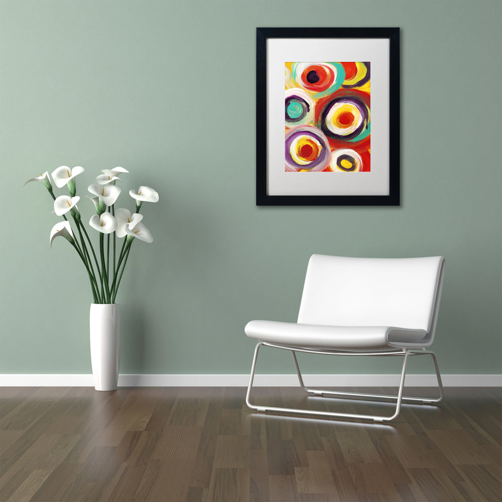 Amy Vangsgard Bright Bold Circles Vertical Black Wooden Framed Art 18 x 22 Inches Image 2