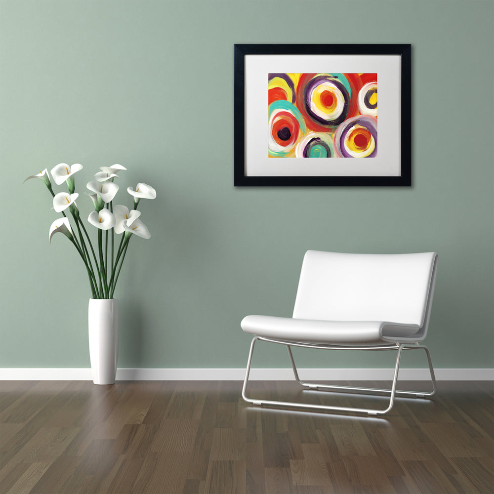Amy Vangsgard Bright Bold Circles 2 Black Wooden Framed Art 18 x 22 Inches Image 2