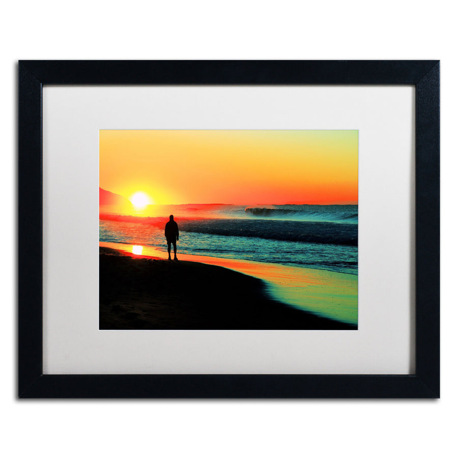 Beata Czyzowska Young Sunrise Walking Black Wooden Framed Art 18 x 22 Inches Image 1