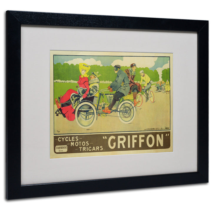 Walter Thor Griffon Cycles and Motors Black Wooden Framed Art 18 x 22 Inches Image 1