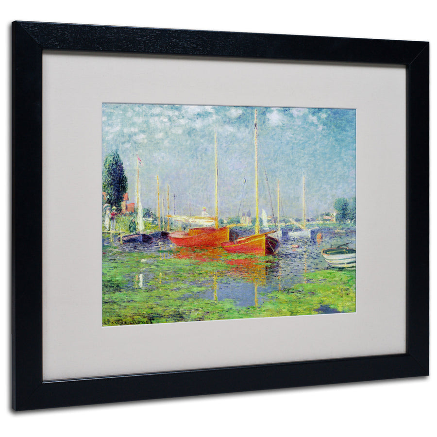 Claude Monet Argenteuil Black Wooden Framed Art 18 x 22 Inches Image 1