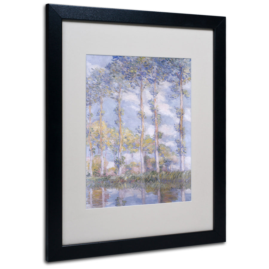 Claude Monet The Poplars Black Wooden Framed Art 18 x 22 Inches Image 1