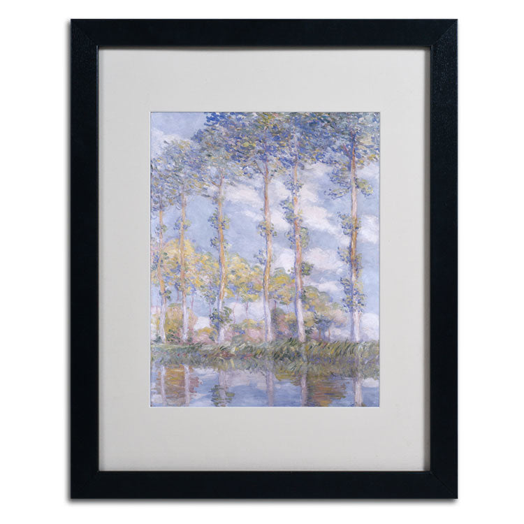 Claude Monet The Poplars Black Wooden Framed Art 18 x 22 Inches Image 2