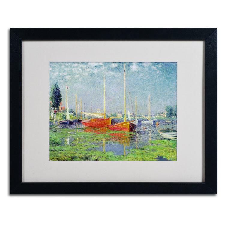 Claude Monet Argenteuil Black Wooden Framed Art 18 x 22 Inches Image 2