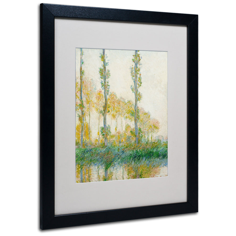 Claude Monet The Three Trees Autumn Black Wooden Framed Art 18 x 22 Inches Image 1