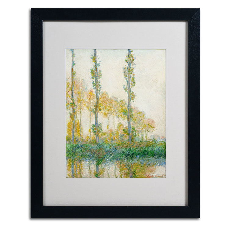 Claude Monet The Three Trees Autumn Black Wooden Framed Art 18 x 22 Inches Image 2