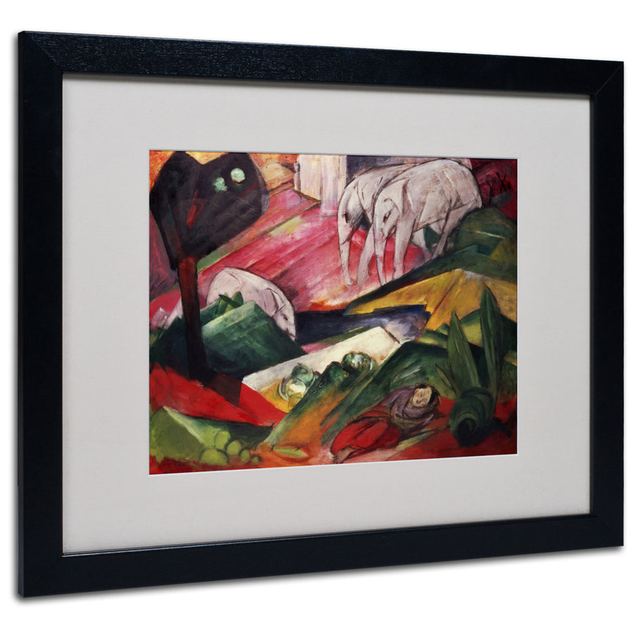 Franz Marc The Dream Black Wooden Framed Art 18 x 22 Inches Image 1