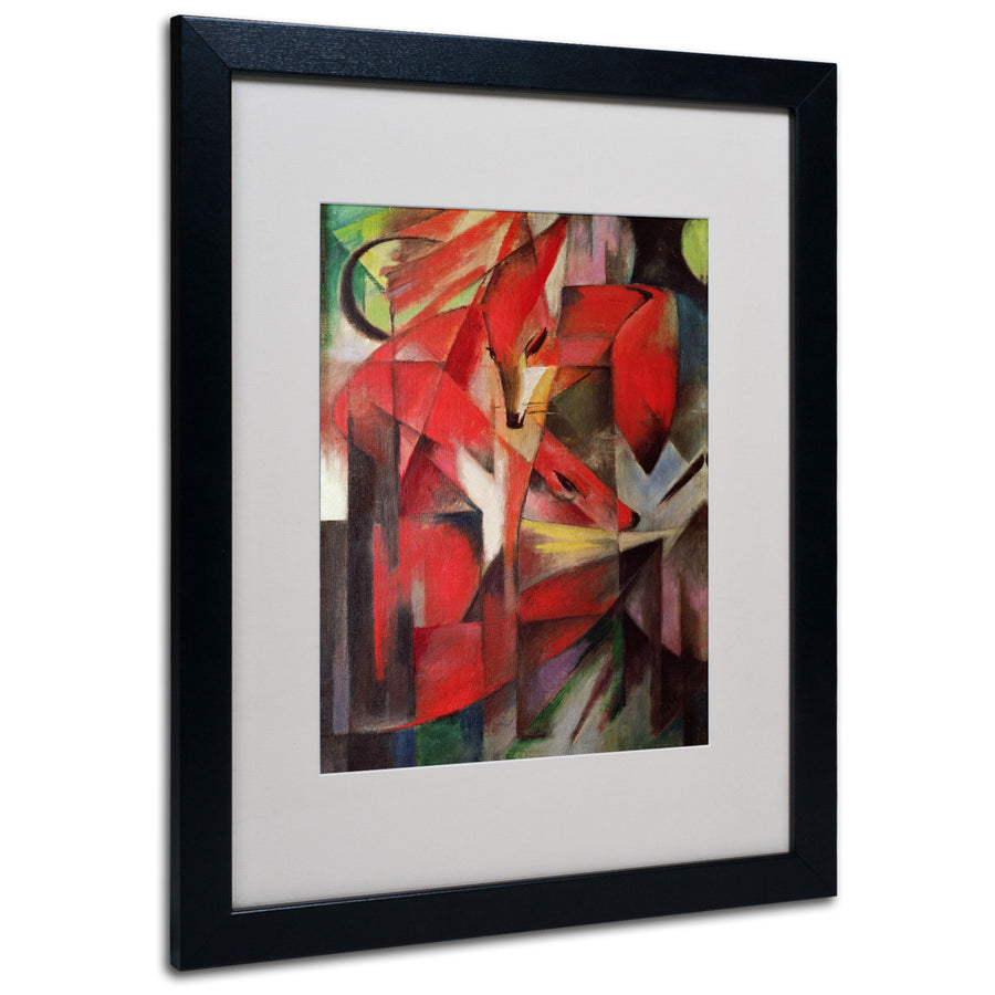 Franz Marc The Fox 1913 Black Wooden Framed Art 18 x 22 Inches Image 1