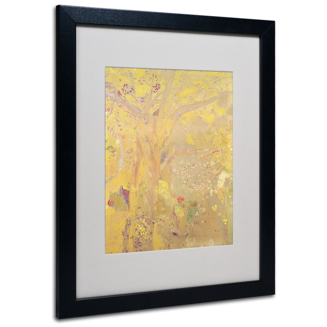 Odilon Redon Yellow Tree 1900 Black Wooden Framed Art 18 x 22 Inches Image 1