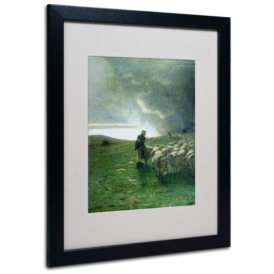 Giovanni Segantini After Storm Black Wooden Framed Art 18 x 22 Inches Image 1