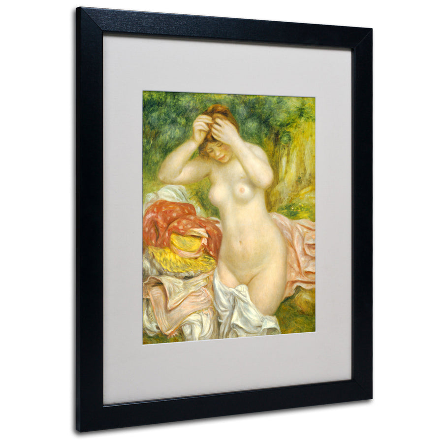 Pierre Renoir Bather Arranging Her Hair Black Wooden Framed Art 18 x 22 Inches Image 1