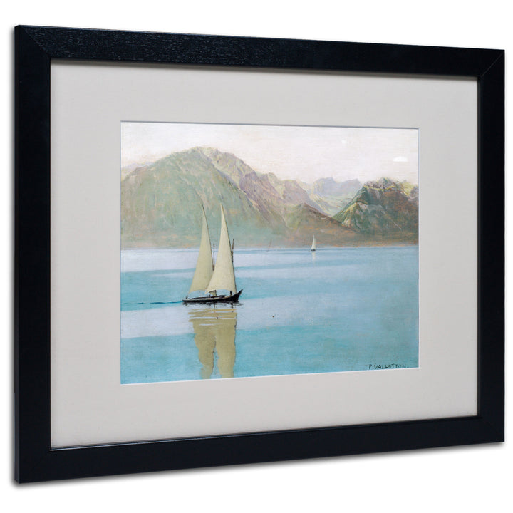 Felix Vallotton Boat On Lake Geneva 1892 Black Wooden Framed Art 18 x 22 Inches Image 1