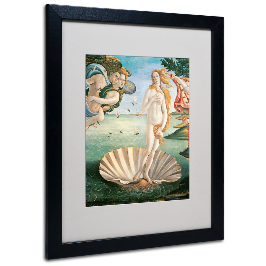 Sandro Botticelli Birth of Venus 1484 Black Wooden Framed Art 18 x 22 Inches Image 1