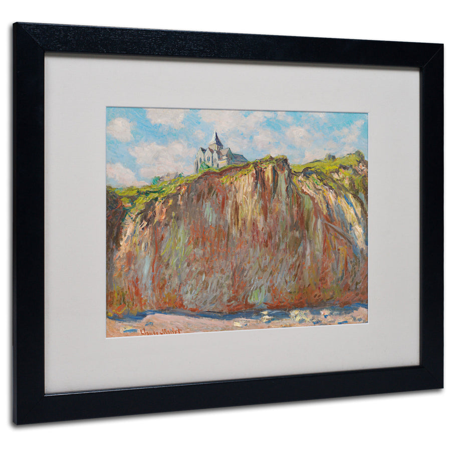 Claude Monet Church at Varengeville Black Wooden Framed Art 18 x 22 Inches Image 1