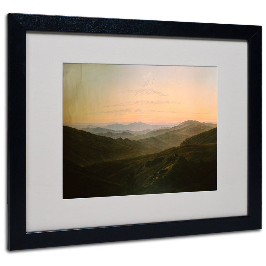 Caspar David Friedrich Dawn Black Wooden Framed Art 18 x 22 Inches Image 1