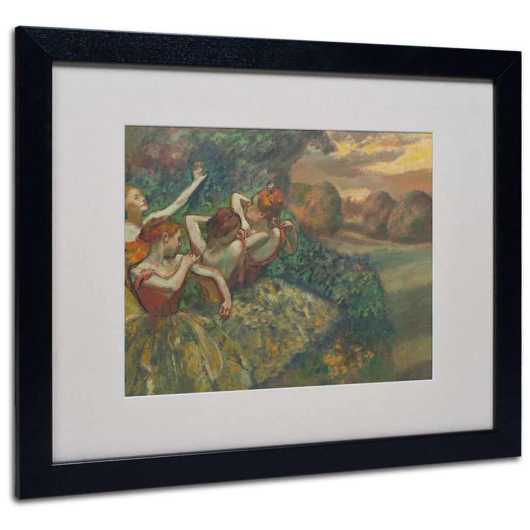 Edgar Degas Four Dancers 1899 Black Wooden Framed Art 18 x 22 Inches Image 1