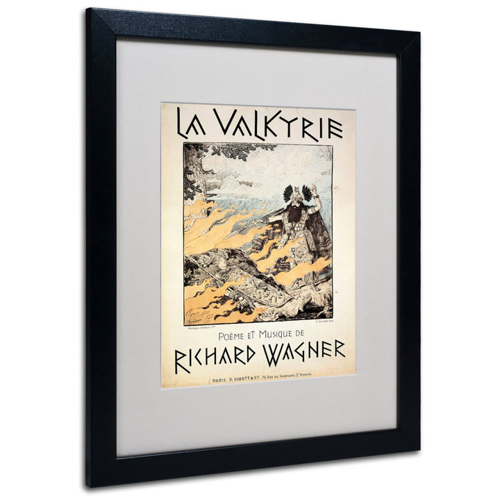 Richard Wagner Poster of the Valkyrie Black Wooden Framed Art 18 x 22 Inches Image 1