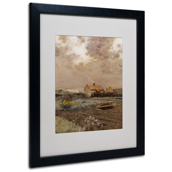 Jean Cazin Landscape 1880 Black Wooden Framed Art 18 x 22 Inches Image 1