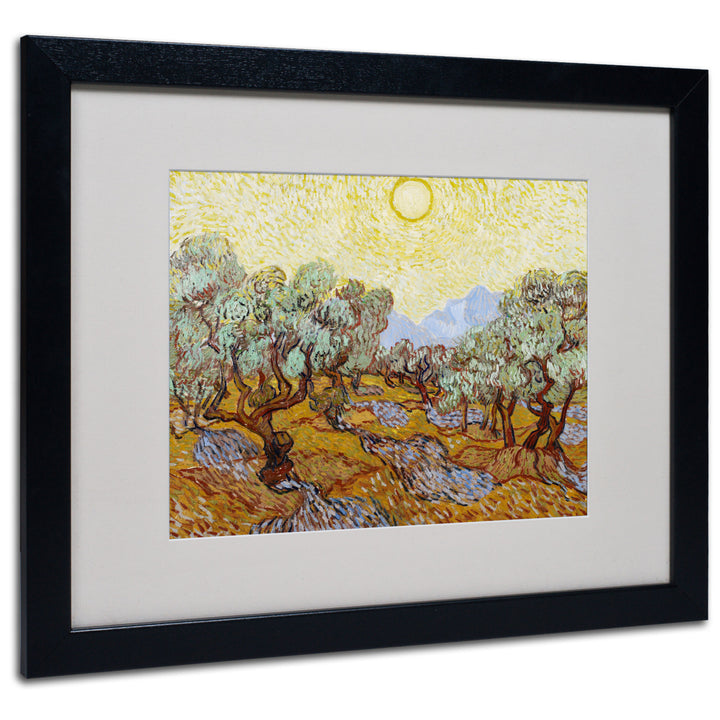 Vincent van Gogh Olive Trees 1889 Black Wooden Framed Art 18 x 22 Inches Image 1