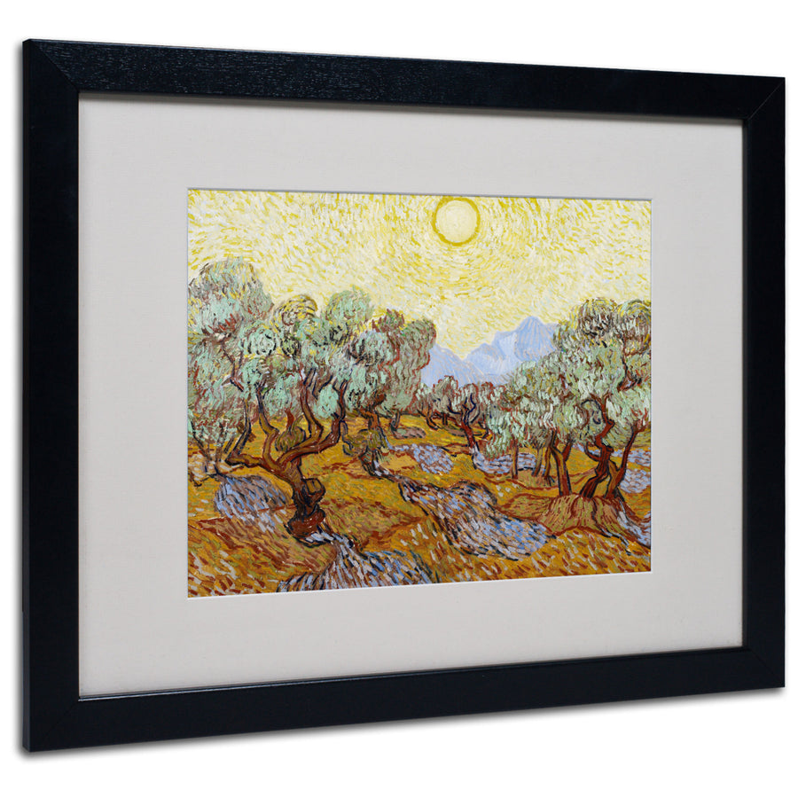 Vincent van Gogh Olive Trees 1889 Black Wooden Framed Art 18 x 22 Inches Image 1