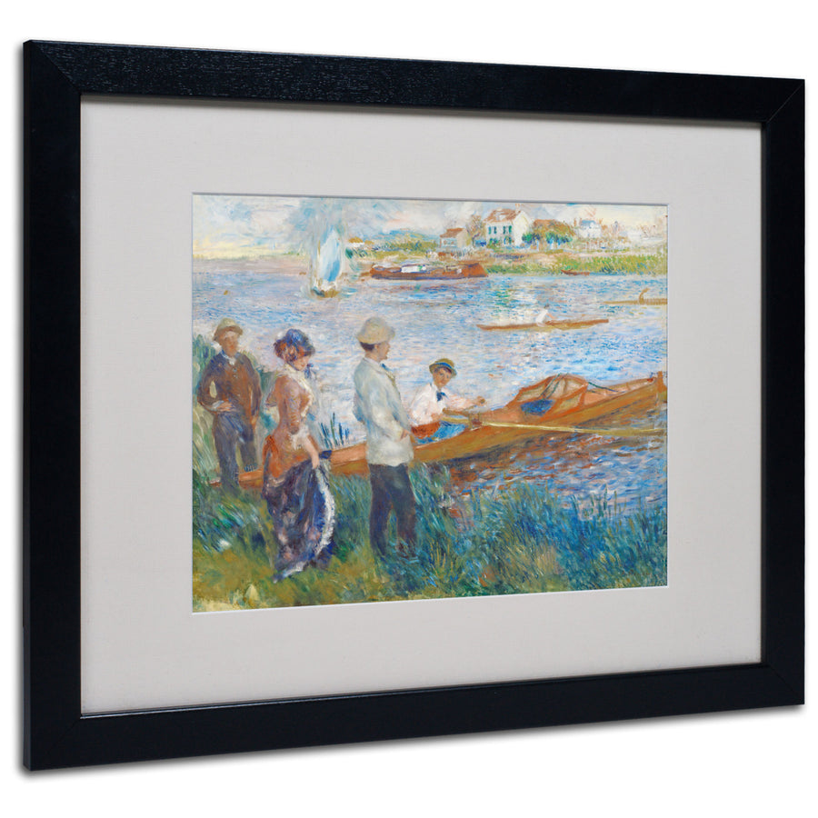 Pierre Renoir Oarsmen at Chatou 1879 Black Wooden Framed Art 18 x 22 Inches Image 1