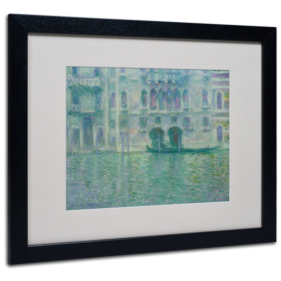 Claude Monet Palazzo da Mula Venice Black Wooden Framed Art 18 x 22 Inches Image 1