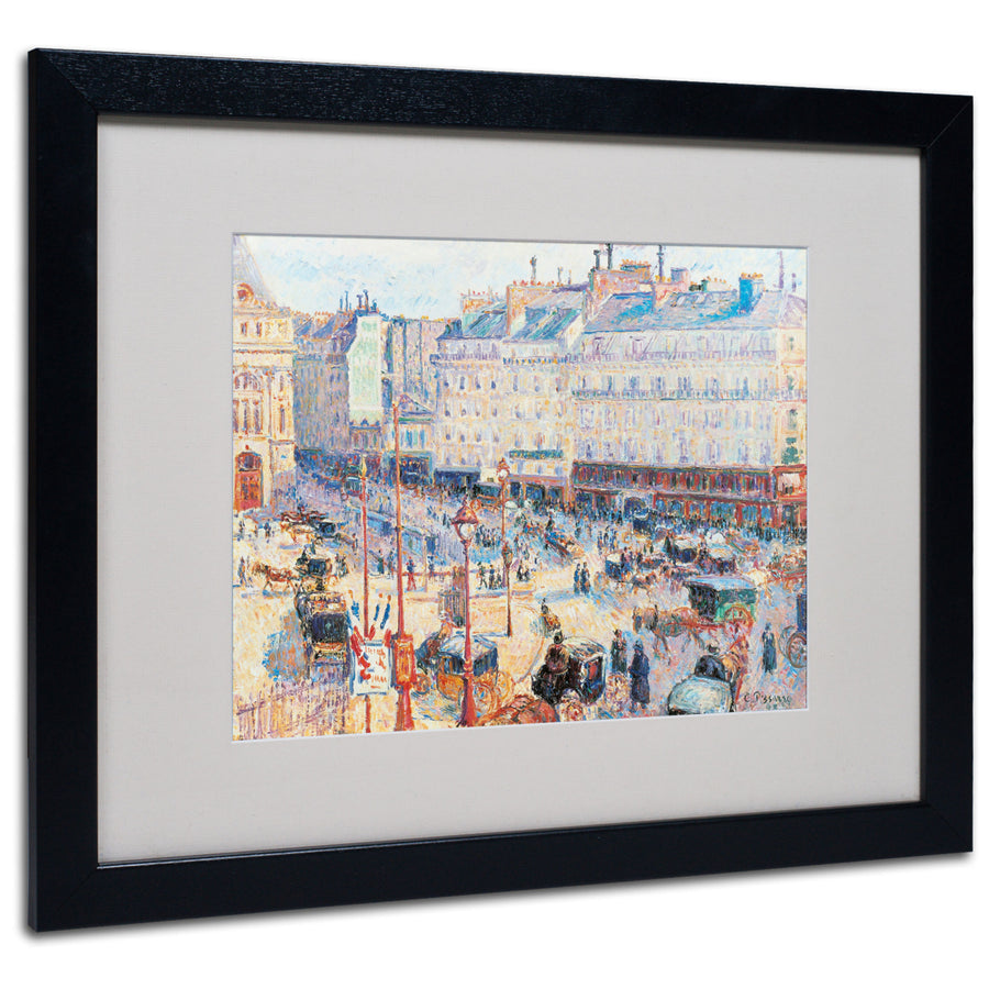 Camille Pissarro Place du Havre 1893 Black Wooden Framed Art 18 x 22 Inches Image 1