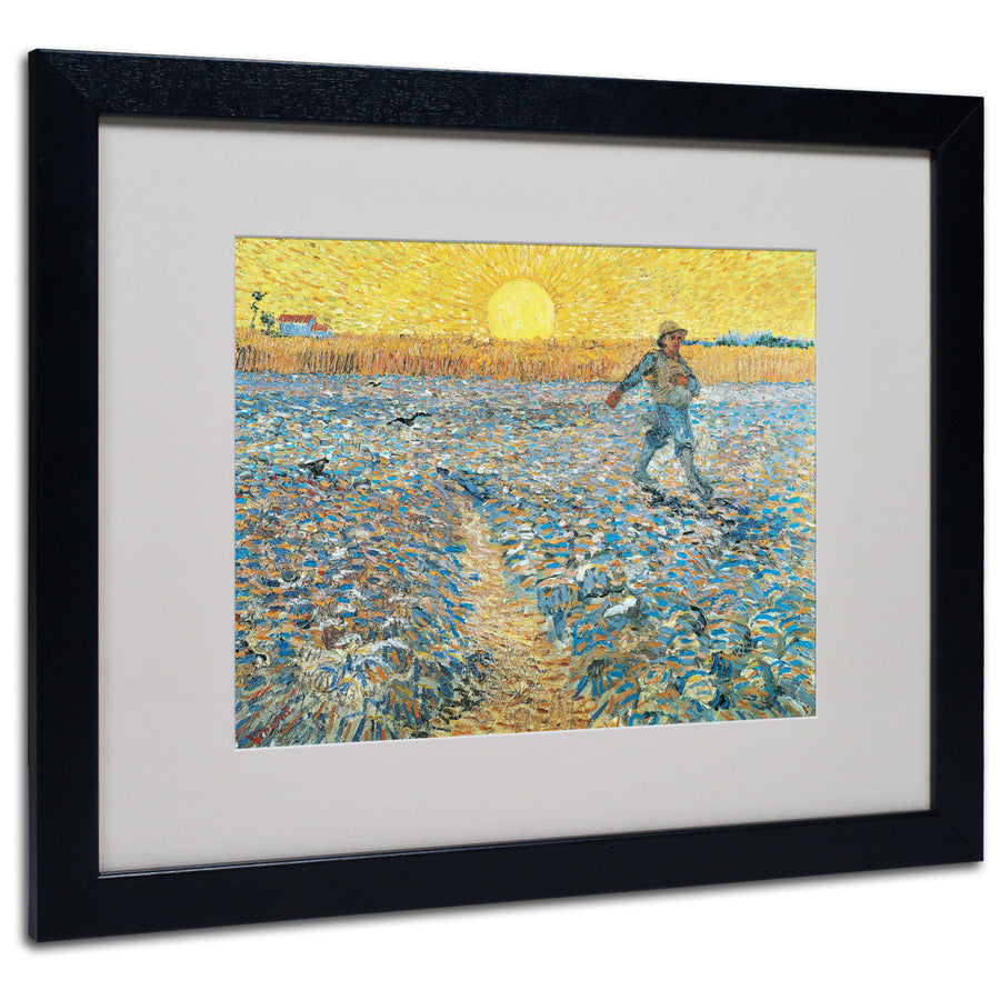 Vincent van Gogh Sower 1888 Black Wooden Framed Art 18 x 22 Inches Image 1