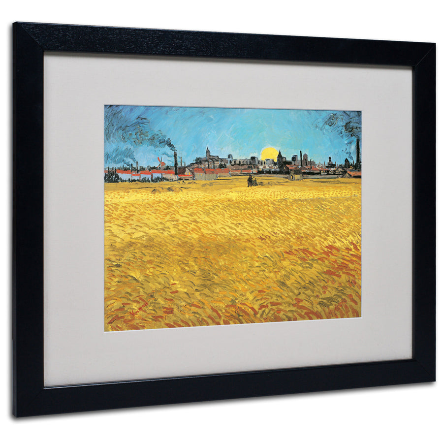 Vincent van Gogh Summer Evening 1888 Black Wooden Framed Art 18 x 22 Inches Image 1