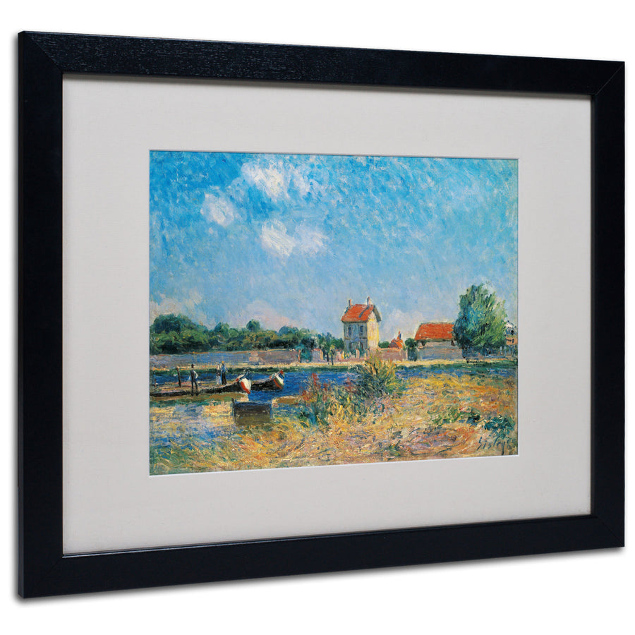 Alfred Sisley The Loing Canal Black Wooden Framed Art 18 x 22 Inches Image 1