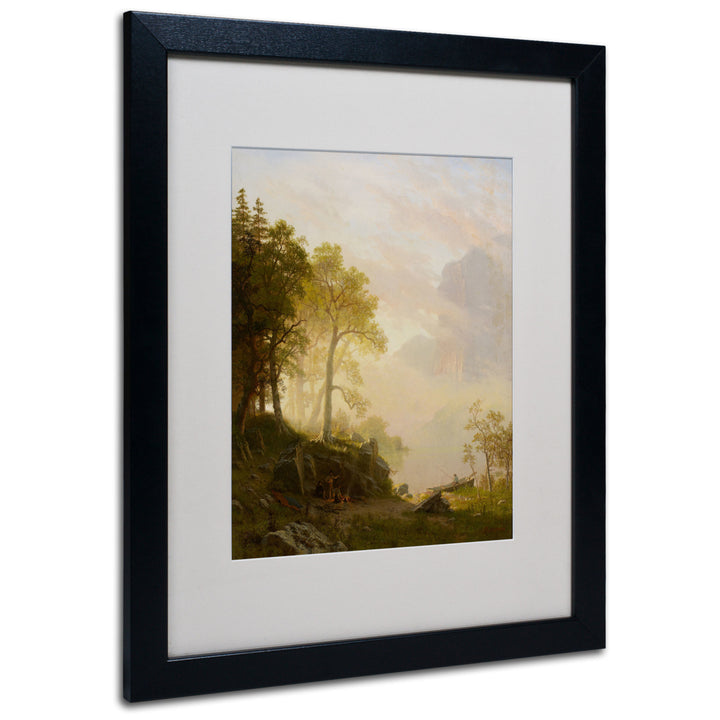 Albert Bierstadt The Merced River Black Wooden Framed Art 18 x 22 Inches Image 1