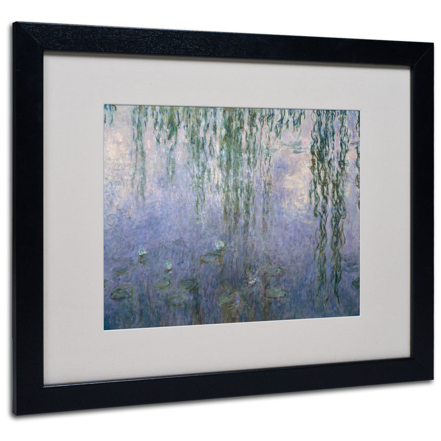 Claude Monet Water Lilies III 1840-1926 Black Wooden Framed Art 18 x 22 Inches Image 1