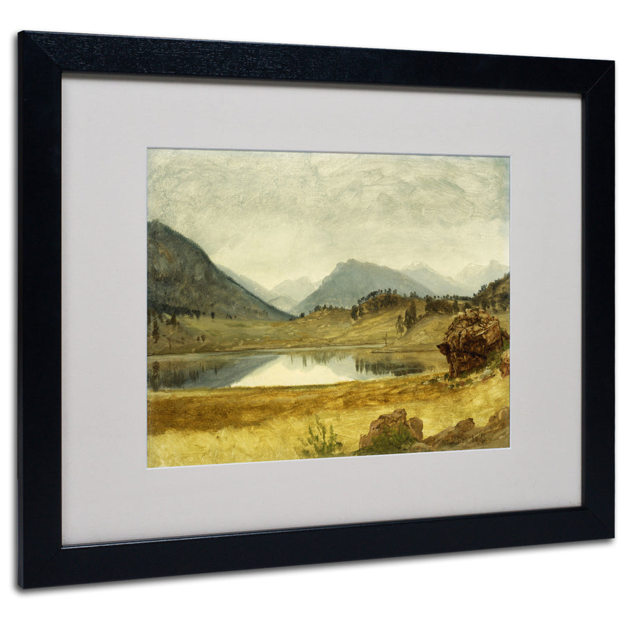 Albert Bierstadt Wind River Country Black Wooden Framed Art 18 x 22 Inches Image 1