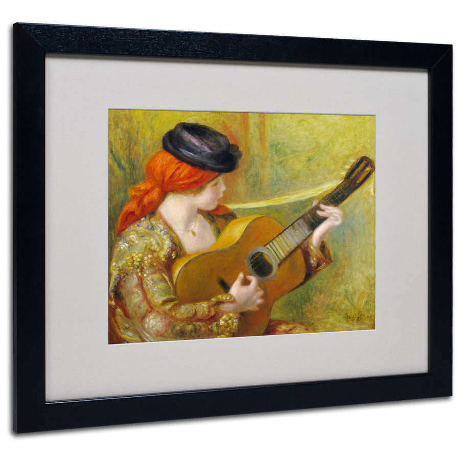 Pierre Renoir Young Spanish Woman Black Wooden Framed Art 18 x 22 Inches Image 1