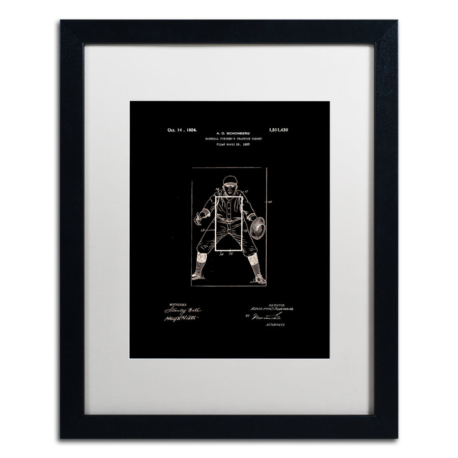 Claire Doherty Practice Target Patent 1924 Black Black Wooden Framed Art 18 x 22 Inches Image 1