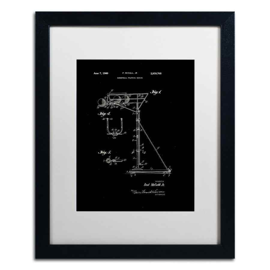 Claire Doherty Practice Device Patent Part 1 Black Black Wooden Framed Art 18 x 22 Inches Image 1