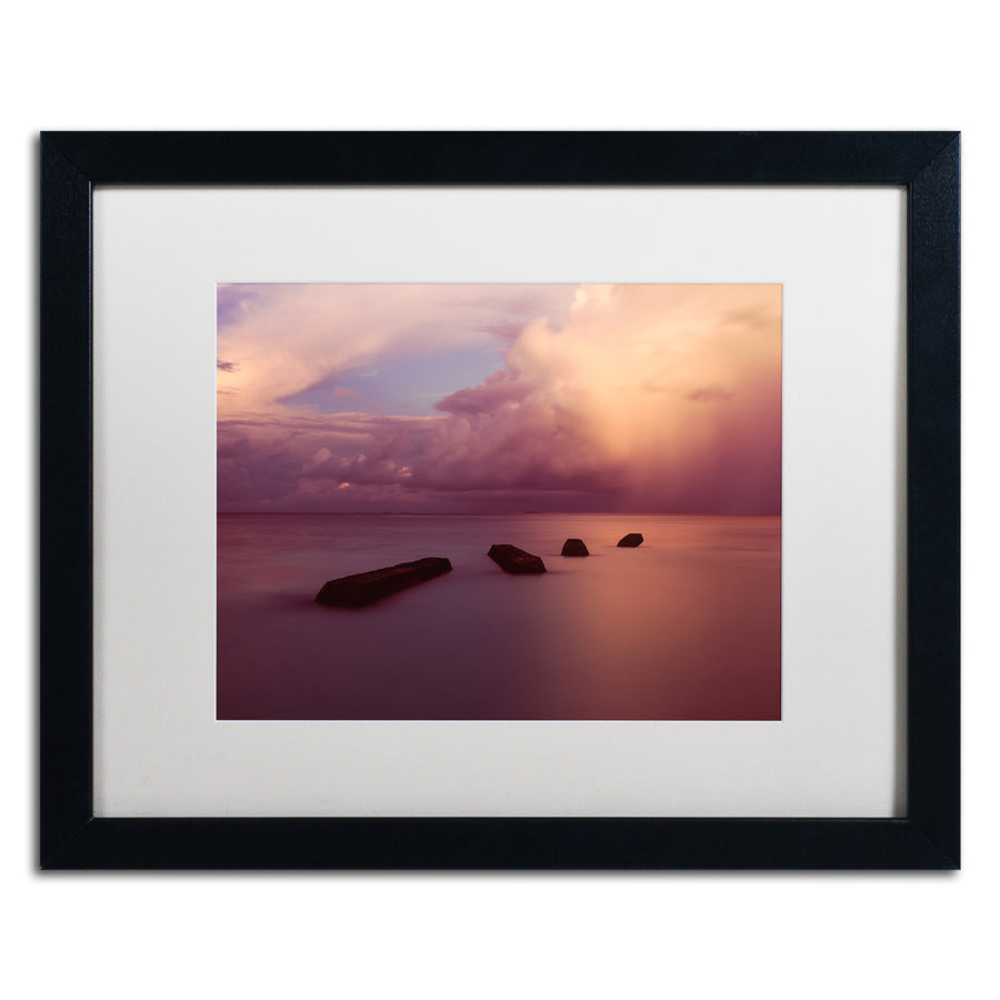 David Evans Afterglow 2-Maldives Black Wooden Framed Art 18 x 22 Inches Image 1