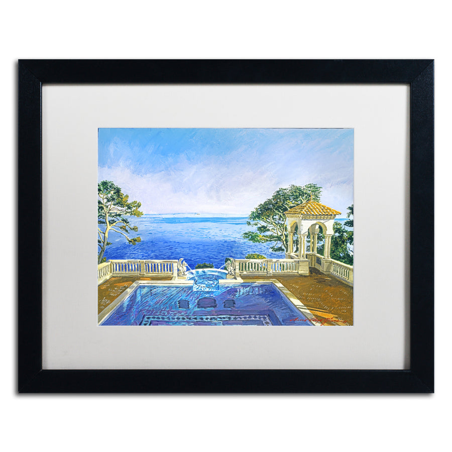 David Lloyd Glover Cap Martin Monaco Black Wooden Framed Art 18 x 22 Inches Image 1