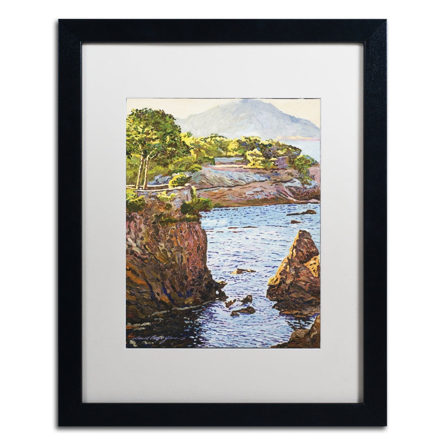 David Lloyd Glover Riviera Sea Cove Black Wooden Framed Art 18 x 22 Inches Image 1