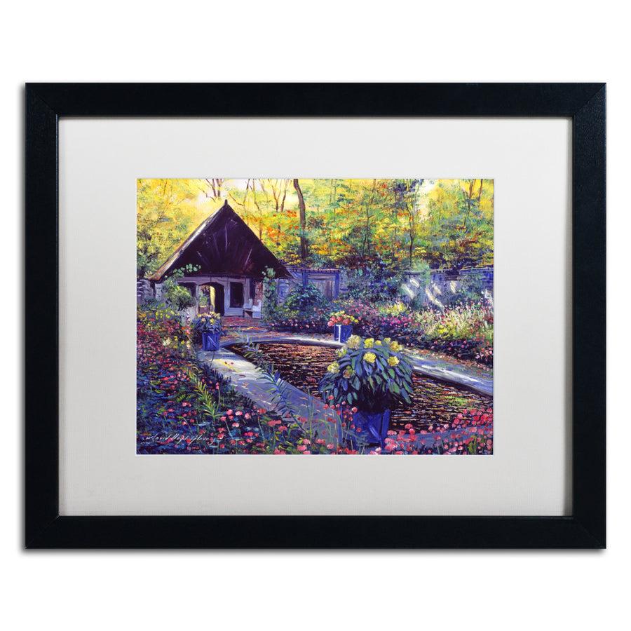 David Lloyd Glover Blue Garden Impression Black Wooden Framed Art 18 x 22 Inches Image 1