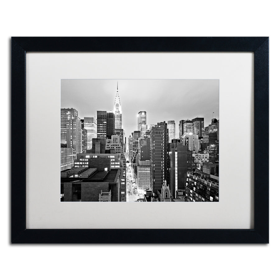 Preston York Skyline 2 Black Wooden Framed Art 18 x 22 Inches Image 1