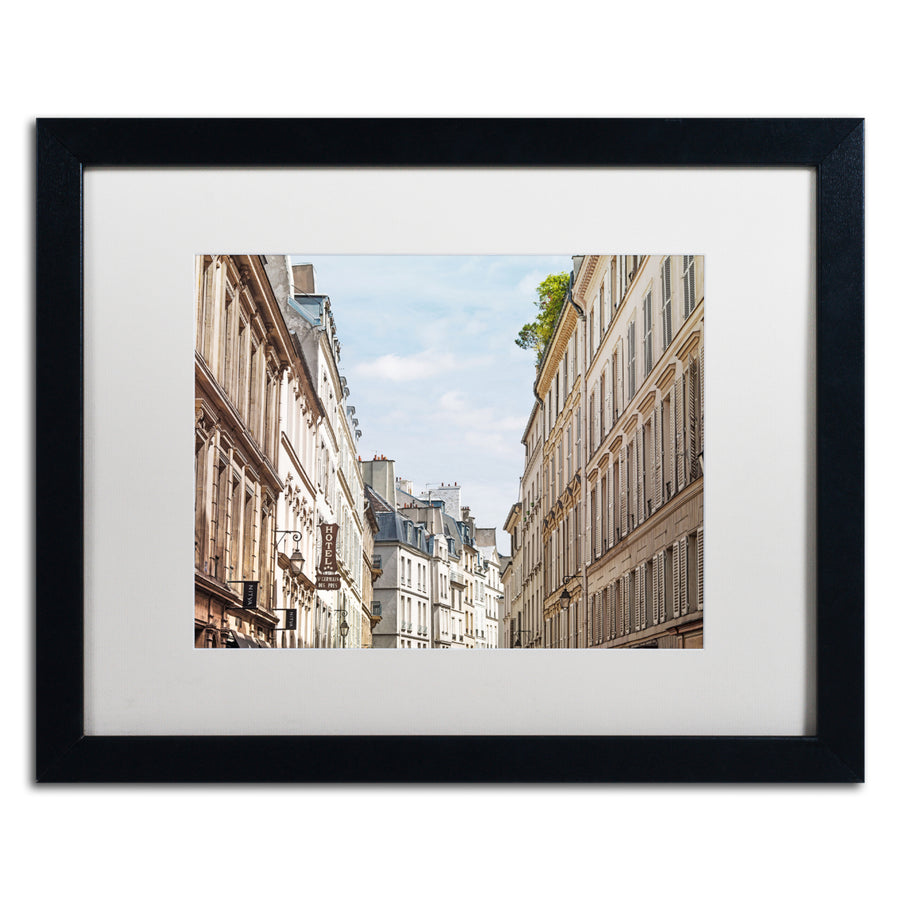 Preston Parisian Buildings Black Wooden Framed Art 18 x 22 Inches Image 1